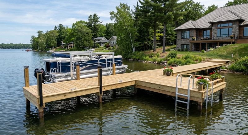 Pond Dock Installation in Overland Park, KS